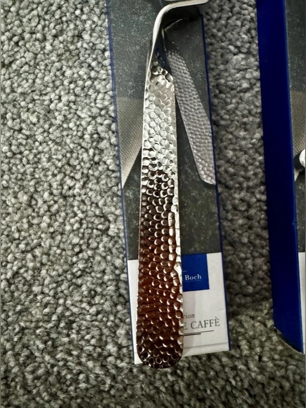 2 Villeroy & Boch NewWave Caffè Hammered 18/10 Stainless Coffee Spoons 7 in